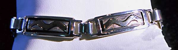 14Kt Gold and Sterling Silver Bracelet