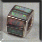 Sterling Silver Cube Shaped Slider